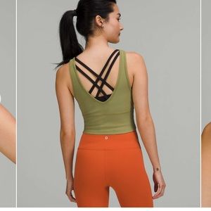 Lululemon Power Pivot Ribbed Tank Top
Bronze Green